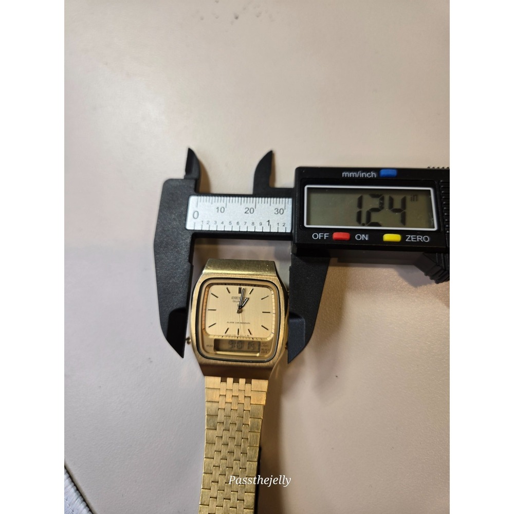 Rare Vintage Seiko H481-5000 Ana Digi Alarm Chronograph Gold Tone Japan Watch - Picture 9 of 9